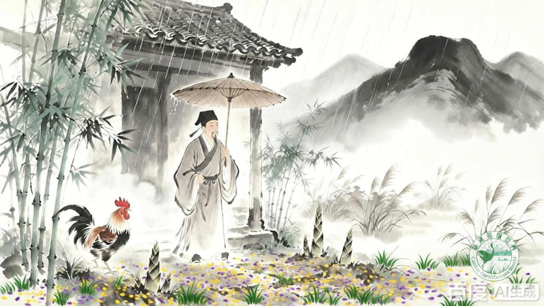 石板檐下冒椽笋